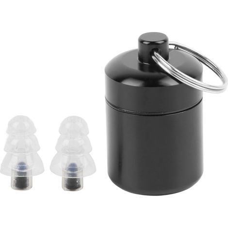 Bouchons d'oreilles musique en silicone liquide, protection auditive individuelle pour concert, avec boîtier métallique (1/5)