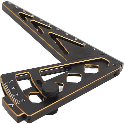 Righello di inclinazione per auto RC, misuratore di altezza di guida multifunzionale, misuratore di campanatura, strumento di misurazione dell'altezza del cerchione in metallo regolabile per auto