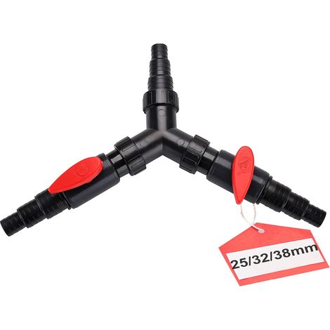 Y-Distributeur 25/32/38mm (1"/1 1/4"/1 1/2") Y Tuyau pour Tuyauterie Connecteur pour Pompe de Bassin Tuyau d'arrosage et Les Cours d'eau (1/5)
