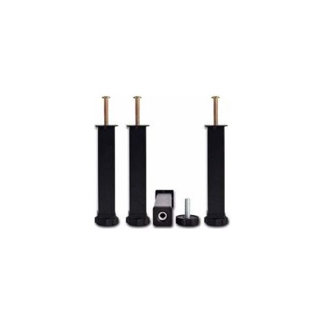 Pieds de lit réglables 15-35cm – Acier laminé à froid – Capacité 100kg par pied – Lot de 4 – Pour cadres avec boulons M8×60mm (1/4)