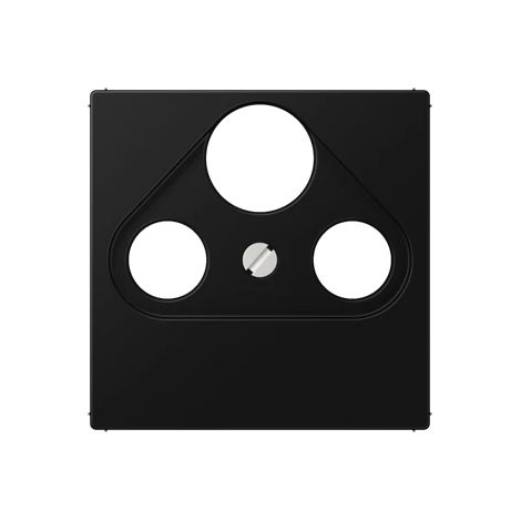 Jung Tapa para tomas de Sat/BK universales 1 vía, termoplástico lacado, Serie A, negro grafito mate A 561 BFPLSAT SWM