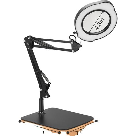 Vergrößerungsglas, 15-fache Vergrößerung, flexible verstellbare Arme, 15x, schwarz (1/2)