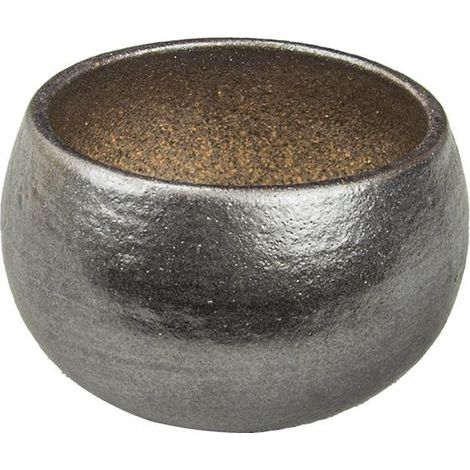 Vaso per bonsai Giapponese Morrisan rotondo in gres sabbiato 6,5x6,5x4,5 cm - B06-23 (1/4)