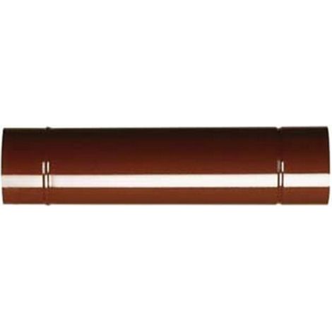 1PZ TUBO PORCELLANATO PER STUFE A LEGNA MARRONE "ALA SMALTO CLASSIC" -  mm.80x500h.