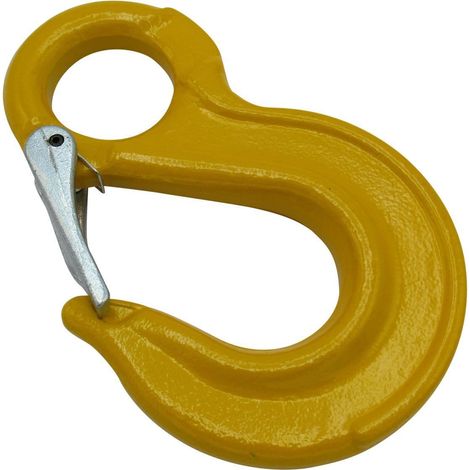 Eye Sling Hook with Latch 10MM Grade 8 (G80 3.15 Ton Safety Catch Chain Lifting) (1/5)