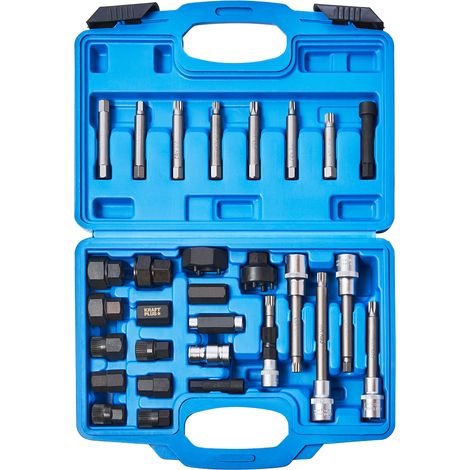 KRAFTPLUS K.142-4623 Jeu de clés à embouts et douilles roue libre pour alternateur - 23 pcs