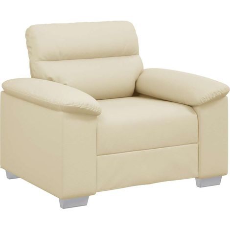 vidaXL Poltrona Crema 60 cm in Similpelle