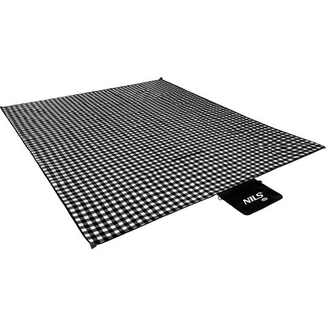 Tapis de pique-nique NC2311 blanc-noir 200x200 cm PE + ALU nils camp (1/5)