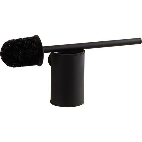 Schwarzer, wandhängender WC-Bürstenhalter, WC-Bürste, Toilettenbürste, schwarzer Edelstahl 304 (1/5)