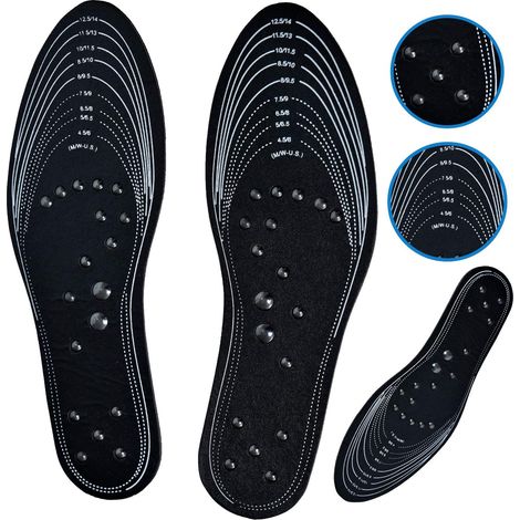 Set mit 2 Paar magnetischen Akupressur-Massage-Einlegesohlen für Damen und Herren (1/3)