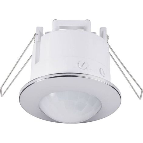 Détecteur de mouvements PIR Trywise 1289331 intérieure plafond, encastré 360 ° relais chrome IP20 (1/4)