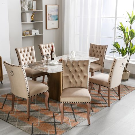 seduta sedia sala da pranzo velluto massello elegante OKMYHOME (1/5)