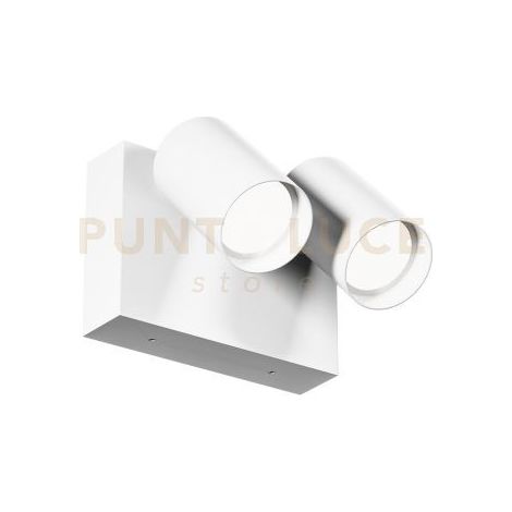 Applique GES2073 per esterni in alluminio pressofuso, 18W LED orientabile, CCT Switch 3000K/4000K/6500K, IP65, bianco - Gealuce