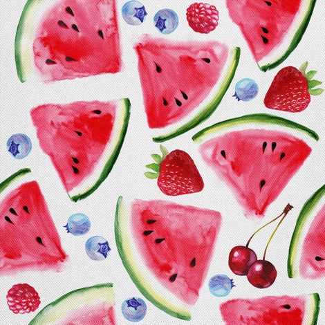 Telas decorativas para exteriores Oxford - motivo: frutas jugosas (1/5)