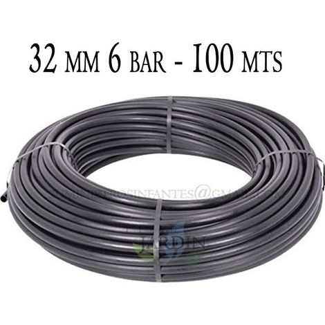 Suinga – Tuyau d'irrigation en polyéthylène 32mm – Pression 6 bars – Longueur 100 mètres – Flexible et résistant aux UV