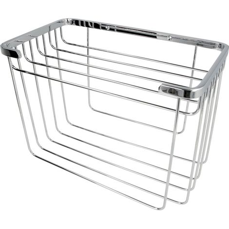 Corbeille à serviettes 260 x 150 x190 mm laiton chromé