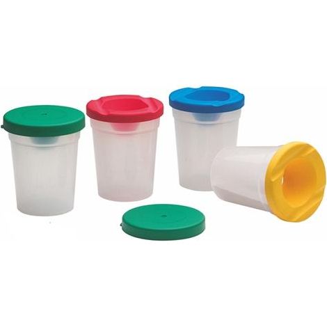 FAIBO BOTE DE PLASTICO PARA PINTURA CON TAPA ANTIVUELCO