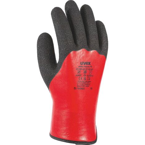 Guanti in lattice spalmati Uvex unilite Thermo FC termici (1/2)