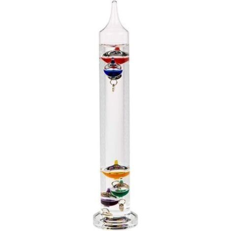 Dekoratives Objekt/Galileo-Thermometer aus Glas/Abmessungen: 28 x 5,5 cm