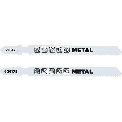 KWB hoja sierra calar metal fino 50 mm enganche t 49626175 , Hoja de sierra de calar para metal corte fino 50 mm, enganche T 49626175 (2 uds.), diseñada para realizar cortes precis