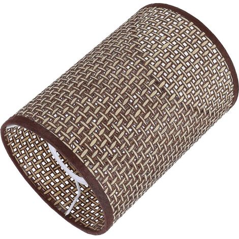 Abat-jour en rotin pour lampe de table à culot E14/E27, couvercle de rechange pour lampe (1/5)