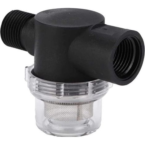Filtre de pompe à eau 1/2 pouce, filtre d'irrigation en ligne 50 mesh pour tuyau d'arrivée d'eau, compatible avec les pompes WFCO et Shurflo (noir) (1/4)