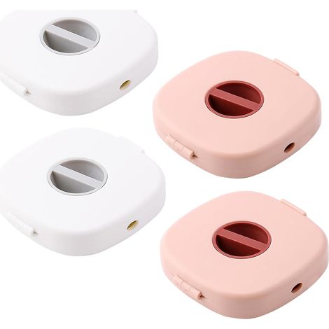 Juego de 4 cajas organizadoras de cables: organizador de cables de datos, enrollador de cables de auriculares, enrollador de cables de carga. (1/4)