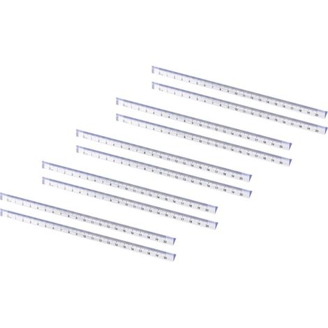 Règle d'architecte triangulaire en plastique transparent de 20 (1/5)
