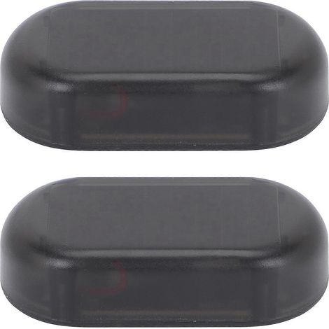 Lot de 2 lampes LED d'alarme de voiture à énergie solaire, feu de signalisation clignotant.-5.00X2.50X2.50CM-Black (1/3)