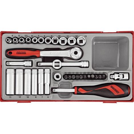 Teng Tools Set di chiavi a bussola 35 pezzi acciaio cromo-vanadio (1/2)