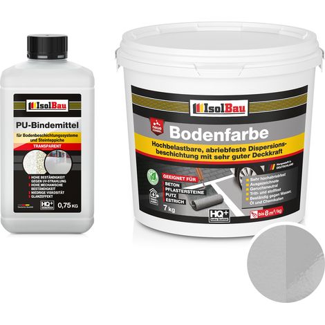 IsolBau 2K-Harzbodenfarbe für Betonbodenbeschichtung 7 kg Steingrau (1/5)