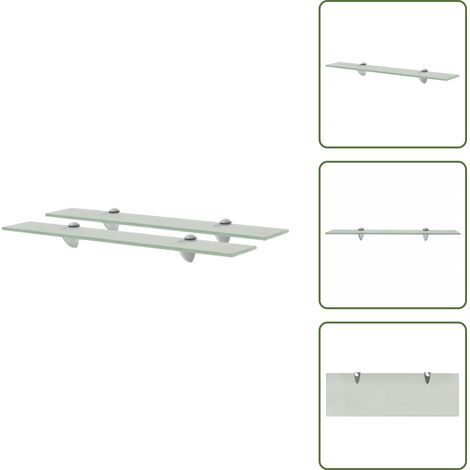 Schweberegale 2 Stk. Glas 60x20 cm 8 mm - Wandregal - Glasregal - Badezimmerregal - Dekoratives Regal - Modernes Regal (1/5)