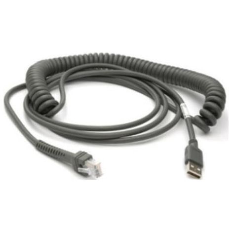 Zebra CBA-U29-C15ZBR cable USB 4,57 m USB 2.0 USB A Negro