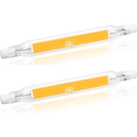 5W R7S 78MM Ampoule LED de J78 COB filament, 500 lumens 360 degrés, ampoule halogène 30W 48W 50W équivalent, parfait pour maison, cuisine, pièce, balcon, bureau, etc (2pcs, Blanc Chaud 2700K) [Classe