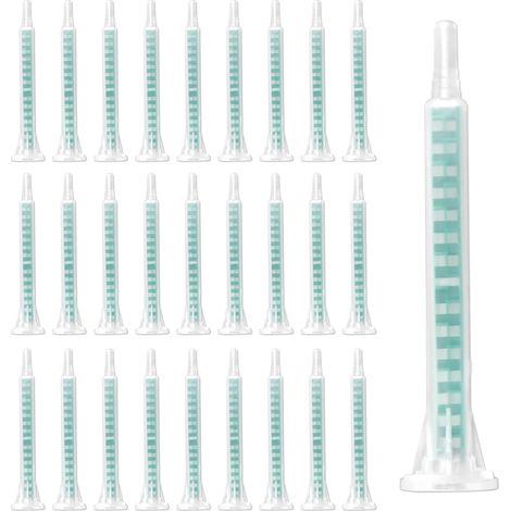 16 Pack of 50 Bi-Component Epoxy Mixing Nozzles for AB Needle Adhesive Gun, Static Mixer, Plastic Resin Mixing Tip (1/5)