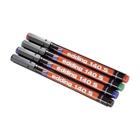 Edding edding 140 S 04140-4000 Marcatore indelebile Nero, Rosso, Blu, Verde resistente allacqua: Sì