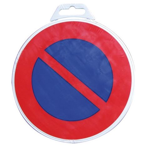 Novap – Panneau de signalisation défense de stationner Ø180mm – Rigide en polystyrène choc – Visibilité 6 à 7m – Trous pour pose facile (1/3)