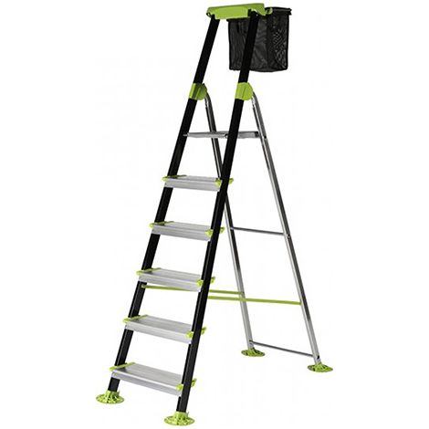 Gartenstehleiter 6 Stufen - Maximale Arbeitshöhe 3.28m - 219206