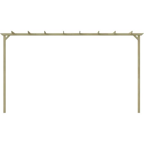 vidaXL Pérgola de jardín madera de pino impregnada 360x200x60 cm (1/2)
