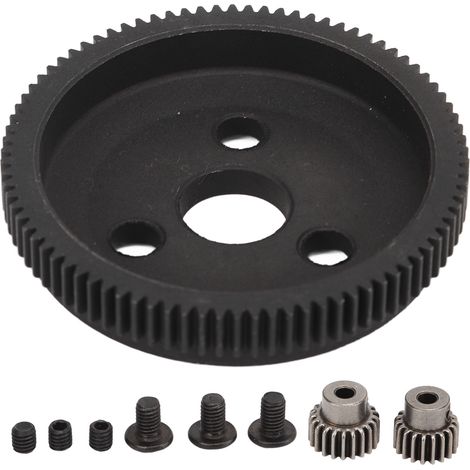 86T Couronne avec Pignons 19T 21T Engrenages Acier Trempé pour Moteur RC Traxxas Slash 2WD 1/10 (1/5)