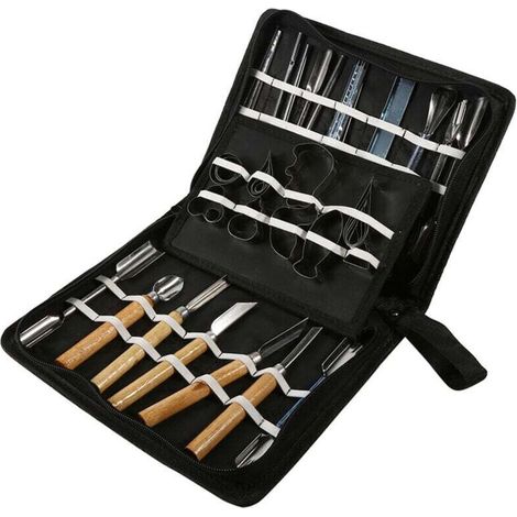 1 Set of 46 Portable Carving Tools Vegetables Fruit Food Kitchen Scissors Cutting Products Kit (1/4)