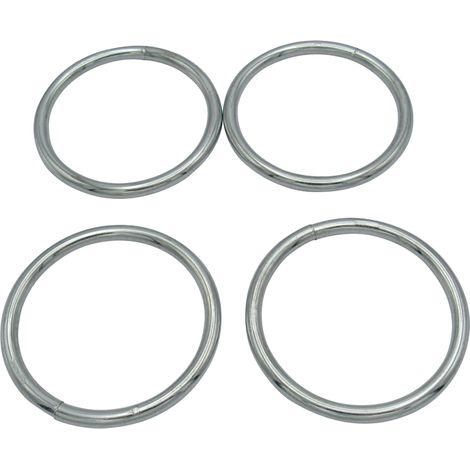 X4 10MM x 34MM Zinc Plated Round Rings - O Welded Steel (1/5)