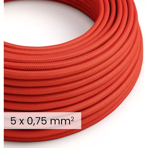 Creative-Cables The Original DALI Fabric Power Cable 5x0,75 mm² (1 m, Red RM09) (1/3)