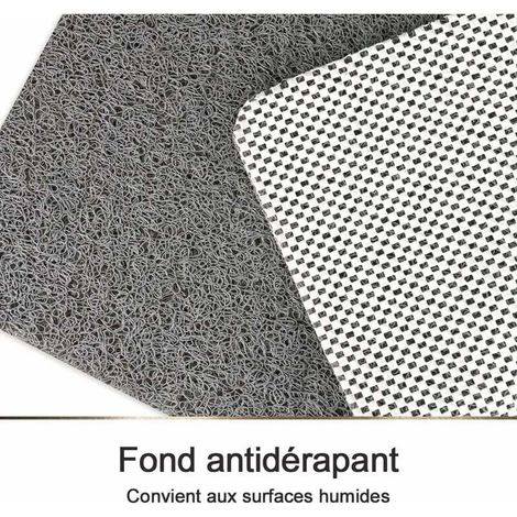 Tapis de Douche antidérapant, 60 60cm, Tapis de Bain de Sécurité Confort Doux avec Trous de Drainage, Tapis de Douche de Massage en PVC Luffa pour Zones Humides, Séchage Rapide