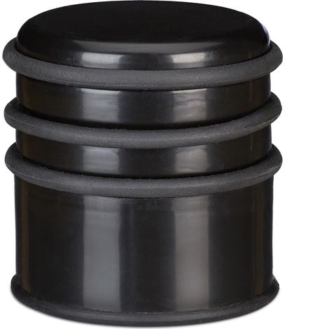Fermaporta antiscivolo pratico protezione pareti 8 x 7 cm in plastica nera 130006299