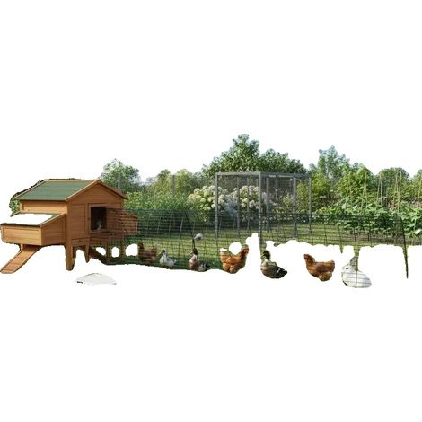 Túnel para gallinas, diseño portátil, tejido resistente a la intemperie, MULTI (1/2)