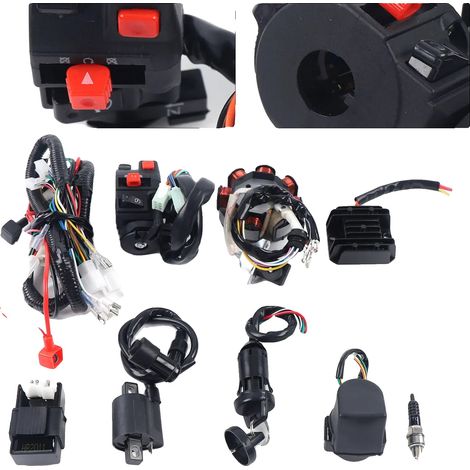 Kit de arnés de cableado, materiales duraderos, reemplazo de ajuste directo, negro. (1/2)