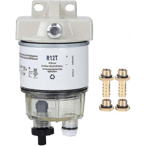 Filtre à carburant, filtre à carburant marin à rotation pour bateau, séparateur d'eau R12T, compatible avec les moteurs hors-bord - Bonne qualité (1/5)