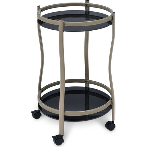 Chariot sur roulettes VEGA champagne/noir