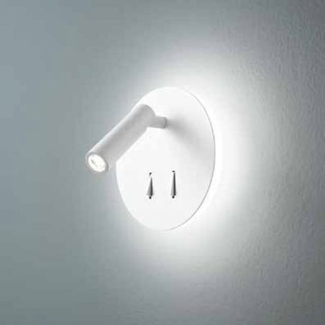 Applique Murale En Métal Blanc, Design Moderne Avec Spot Orientable Led 6W+3W Intégré, Lumière Chaude 3000K - Perenz, Idéale Pour Votre Intérieur